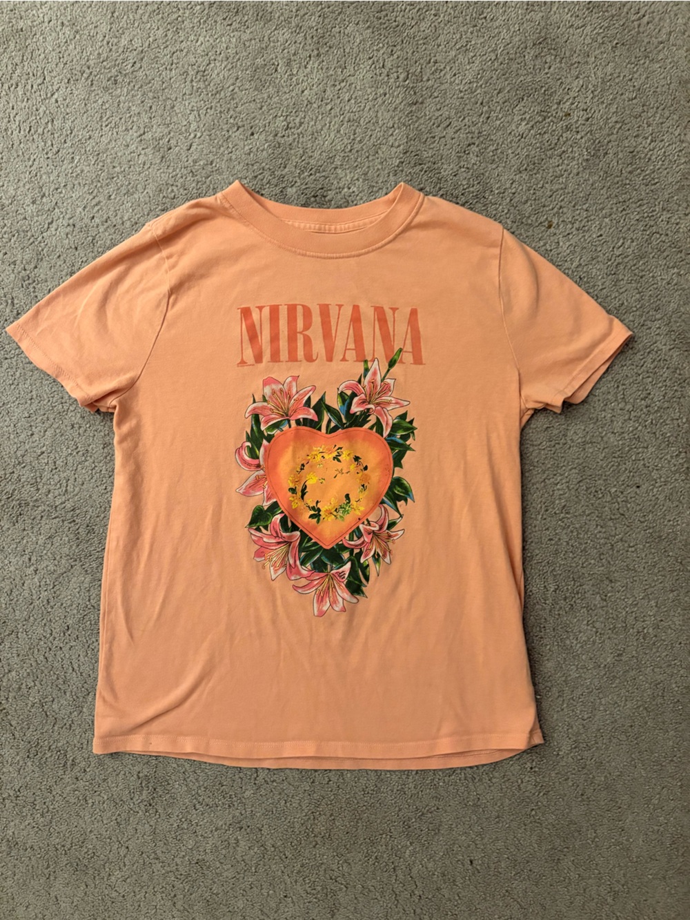 abercrombie kids Peach Nirvana Graphic Short Sleeve Tee